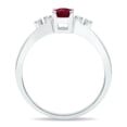 thumbnail image 2 of SZUL Women's Ruby and Diamond Sparkle Ring in 10K White Gold, 2 of 5