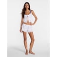 thumbnail image 2 of No Boundaries Open Front Double Tie Ruffle Cotton Coverup, Women’s XXS-XXL, 2 of 5