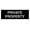 Black, variant on Basic Private Property Sign (Black / Silver) - Small