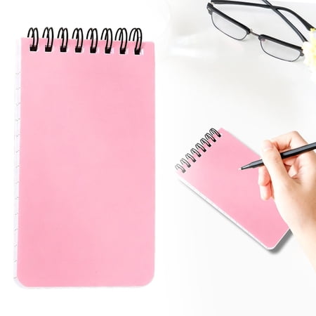 Pocket Notebook Top Bound Coil Spiral Journal Lined Notepad Mini Portable Hardcover A7 Small Notebooks Teacher College Work Office Note Taking Study Supplies Pink Daily Logs Brainstorming
