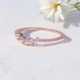 thumbnail image 3 of Natural Moonstone Band 925 Sterling Silver Wedding Band Curved Stacking Jewelry for Women Birthday Ring Gift for Sister, 3 of 4