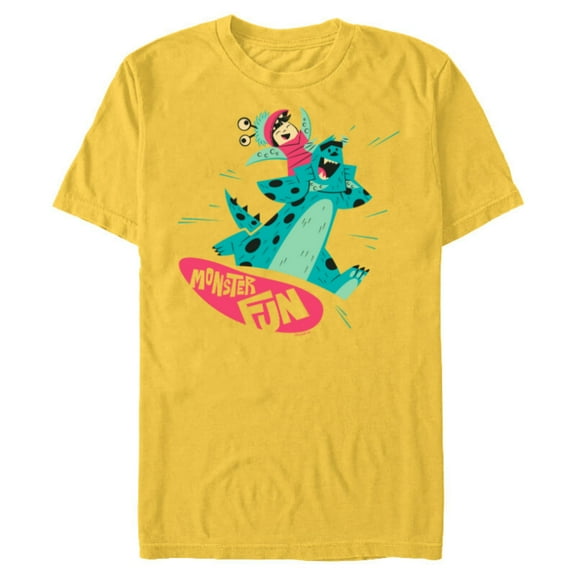 Disney and Pixar’s Monster, Inc. Sulley and Boo Monster Fun - Short Sleeve Blended T-Shirt for Adults - Customized-Yellow