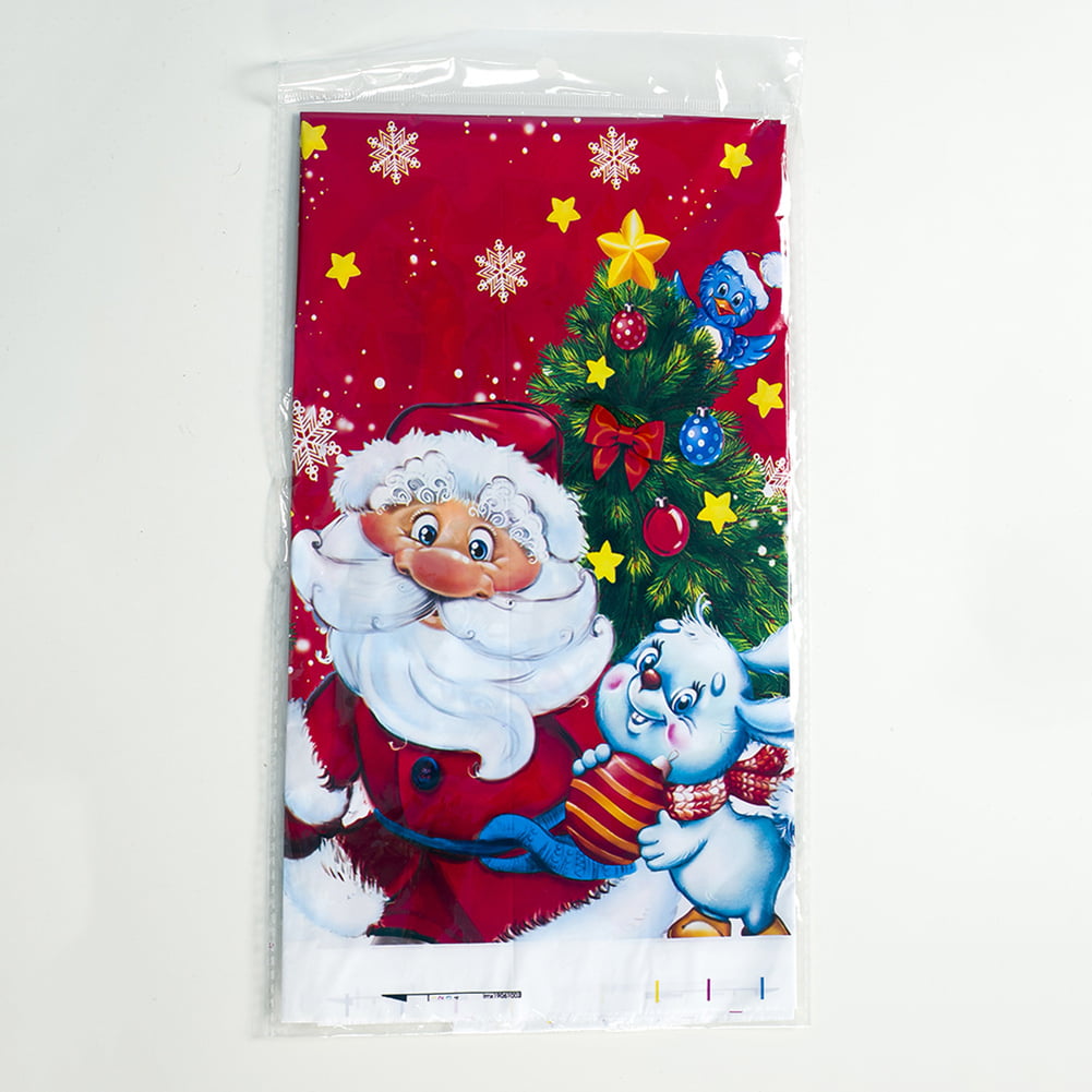 PVC Waterproof Placemat Party Decor Christmas Santa Table Cover Cushion Mat helegeSONG Merry Christmas Tablecloth Decoration