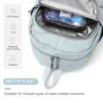 thumbnail image 4 of Mochila deportiva impermeable Coofay con compartimento para zapatos, 35 L, para mujer, 4 of 8