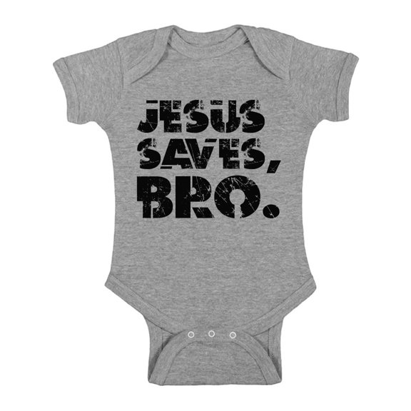 Awkward Styles Jesus Saves Baby Bodysuit Short Tops for Newborn Baby Christian Clothes for Baby Boys Christian Bodysuits for Baby Girls Jesus Clothing for Baby Kids Jesus Saves Bro One Piece Top