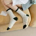 thumbnail image 6 of 5 Pairs Embroidered Floral Socks for Women Combed Cotton Above Ankle Crew Socks, 6 of 7