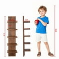thumbnail image 4 of 5 Tier Wall Shelf Unit, Brown Wall Shelf, Multifunctional Display Floating Shelf, Bedroom and Home Decor Organizer, 4 of 8