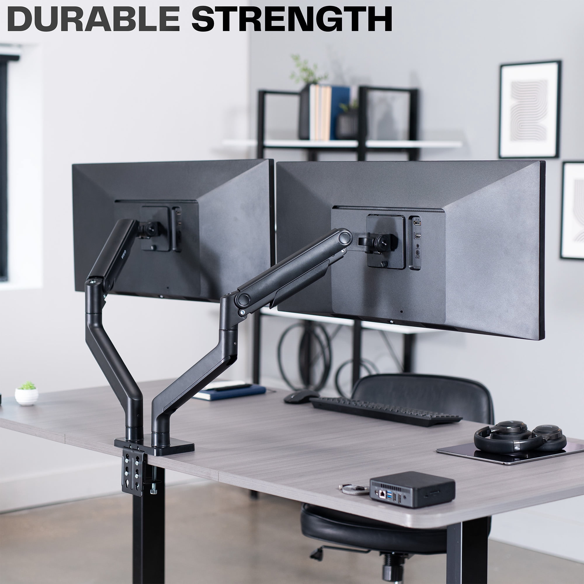 VIVO Tension Spring Dual Ultra Wide Monitor Mount, Up to 45" Computer Screens