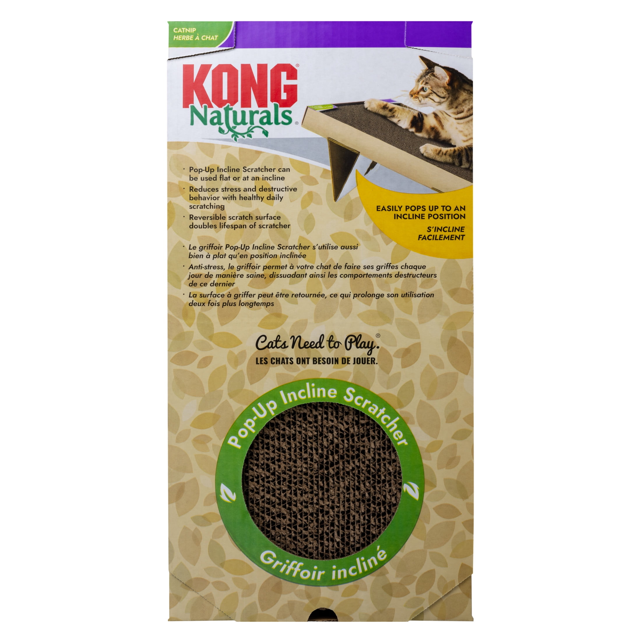 KONG® Naturals Pop-up Incline Cat Scratcher