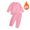 Pink, variant on JIANJIA Toddler Girls Outfit Sets Autumn Winter Soft Piece Athletic Jogger Pants Tracksuit Activewear