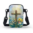 thumbnail image 2 of HELLHERO Cross Flower Sling Bag with Double Layer Underarm Shoulder Bag Stylish Polyester, 2 of 7