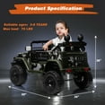 thumbnail image 6 of Kerry Yoo SQ3 12V Ride on Toys,Kids electric Car,Riding Toys for Toddler,Toyota SUV Kid Truck,Battery Powered Ride-on with Remote Control, 4 Motors,Bluetooth, Music,Lights-Army, 6 of 6