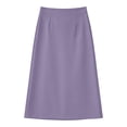 thumbnail image 6 of FRSASU Women's Summer Satin Midi Skirt Lightweight Silk A-line Swing Skirt Elegant Casual Dress Purple, 6 of 6