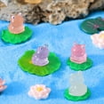 thumbnail image 4 of 5Pcs Frog Ornaments Vivid Image Resin Miniature Landscape Ornament Colorful Glow-in-the-Dark Frog Home Supplies, 4 of 6