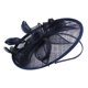 thumbnail image 4 of Sombrero de copa fascinator de sinamay azul Sunnimix con Pluma, 4 of 8