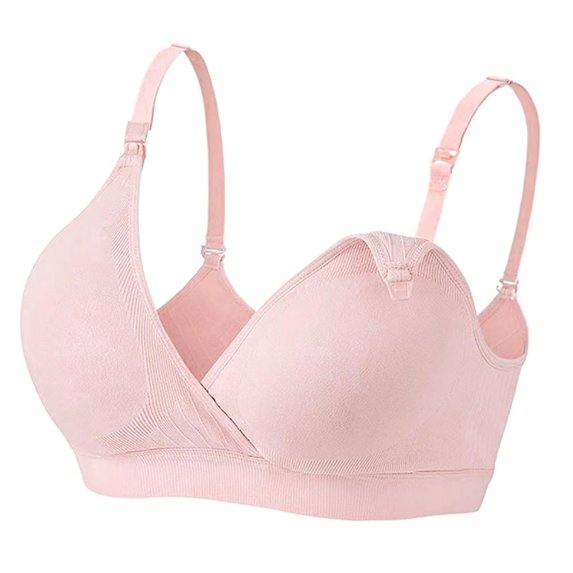 Women's Maternity Pregnancy Seamless Breastfeeding Bras No Underwire Suitable for Pregnancy Adjustable Breast-Pumps
