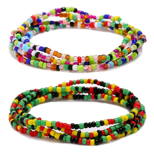 2 Pcs Chaîne à Perles pour Femmes, Chaîne de Corps à Perles Mode, Chaîne de Ventre pour la Plage