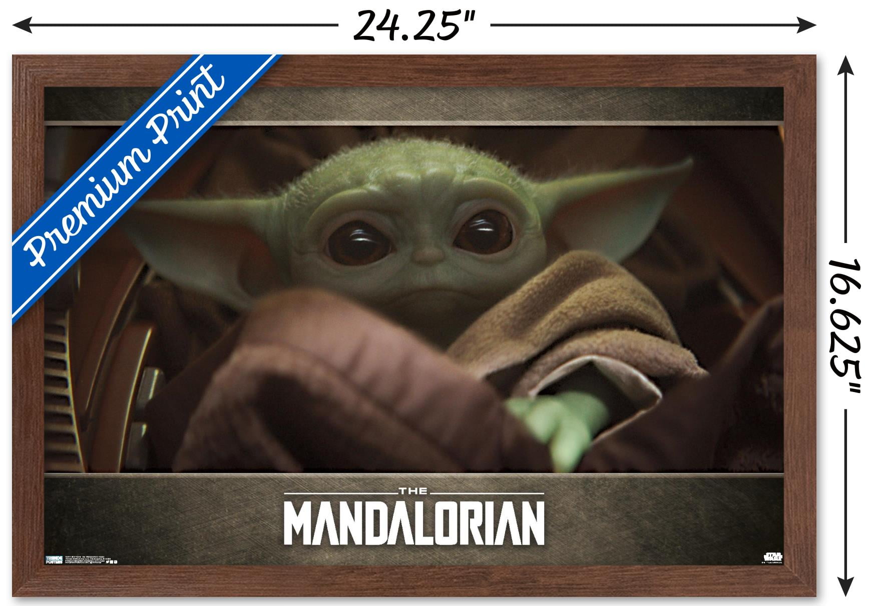 Star Wars: The Mandalorian - Eyes Wall Poster, 14.725" x 22.375", Framed