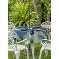 thumbnail image 3 of Outdoor Tablecloths with Umbrella Hole & Zipper, Blueberry Spring Leaves Round Tablecloths 60 Inch, Grey Botanical Branches Waterproof Table Cloth, Patio/Pool/Picnic Table Covers, 3 of 8