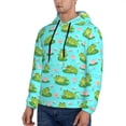 thumbnail image 3 of Naloa Frogs And Aquatic Plants Men's Casual Hooded Collar Drawstring Hoodies Pullover Sweatshirts Casual Long Sleeve Shirts-3X-Large, 3 of 7