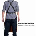 thumbnail image 5 of Leather Carpentry Apron, Work Apron With 6 Tool Pockets, Welder Apron For Men Women, Heat Resistant Flame Retardant Workshop, 5 of 5