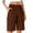 Brown, variant on Pxxlle Shorts for Women Dressy Summer High Waisted Summer Shorts Business Casual Shorts with Pockets Orange L