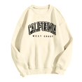 thumbnail image 3 of zaveiop Oversized Sweatshirt for Women Crewneck California Long Sleeve Casual Fleece Tops Graphic Hoodies Pullover Sweater (Beige, S), 3 of 4