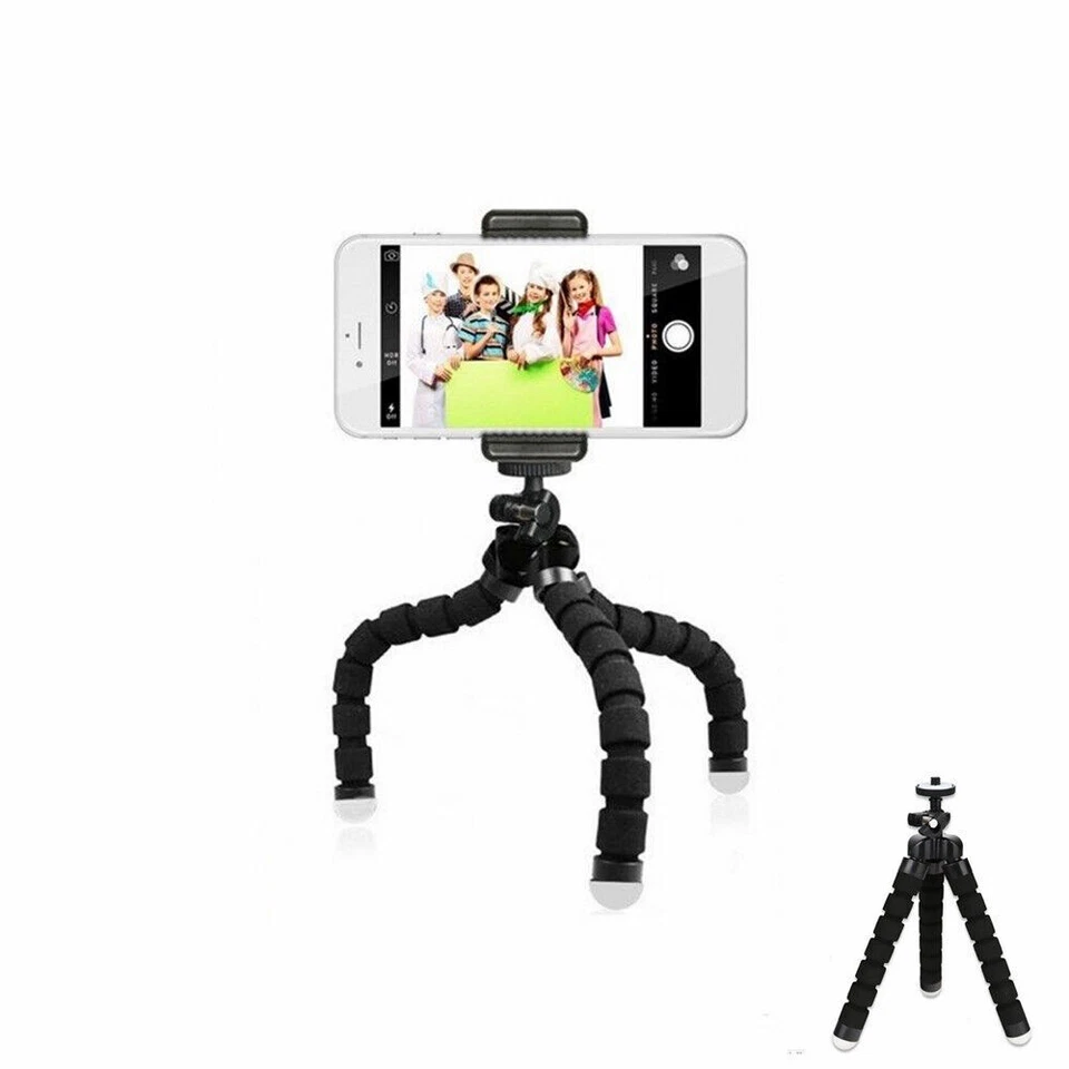 Mini Flexible Foam Octopus Tripod Phone Camera Stand With Mount Holder Tool