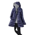 thumbnail image 1 of WEAIXIMIUNG Womens Down Jacket Women's Solid Color Mid Length Hooded Down Jacket with Drawstring Slim Fit Portable Outerwear, 1 of 4