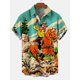 thumbnail image 3 of Camisa retro de vaquero occidental con estampado 3D para hombre, manga corta, solapa, botones clásicos, moda urbana, ropa de verano, extra grande, 3 of 5