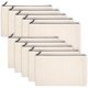 thumbnail image 1 of Paquete de 10 bolsas de manualidades en blanco para manualidades, estuche de lona para bolígrafos, bolsas de maquillaje en blanco, 1 of 5