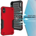 thumbnail image 6 of JTCASES for iPhone XS/X Case, Support Wireless Charging Non-slipping 2-Layer Shockproof Drop Resistant Lens Protection Heavy Duty Protective Slim Shell, Red, 6 of 7