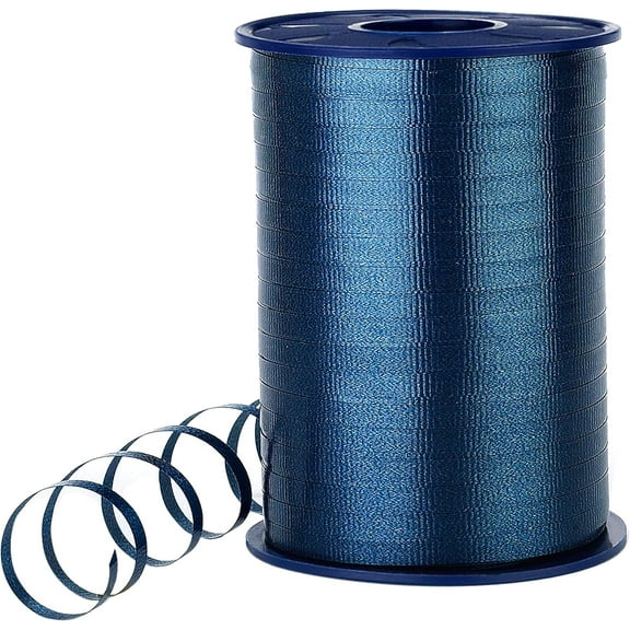 Morex Ribbon Poly Crimped Ribbon, Navy