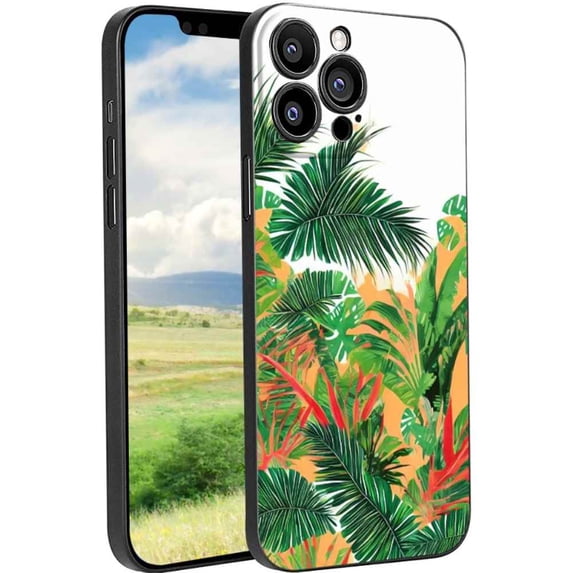 Compatible with iPhone 13 Pro Phone Case, Tropical-0-3 Case Men Women, Flexible Silicone Shockproof Case for iPhone 13 Pro