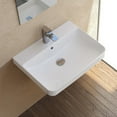 thumbnail image 3 of Nameeks CeraStyle 079600U-S-PED-One Hole Noura 23-5/8" Rectangular Ceramic Wall Mount /, 3 of 3