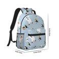 thumbnail image 2 of Yiaed Skiing penguin Bear Print School Backpack College Backpack Daypacks for Students High School Spacious and Durable Daypack for Work and Travel-One Size, 2 of 6