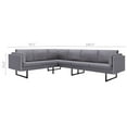 thumbnail image 2 of vidaXL Corner Sofa Light Gray Fabric, 2 of 7