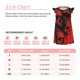 thumbnail image 3 of Balery Red And Black Abstract Skull Camisón de princesa para niñas, pijama de algodón con mangas abullonadas, suave y bonito.-Small, 3 of 6