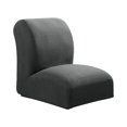 thumbnail image 1 of GUOOL Polyester Fabric Armless Chair Slipcover Furniture Protection Removable Non-Slip Dark Gray, 1 of 9