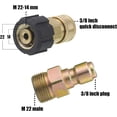 thumbnail image 2 of Pressure Washer Adapter, 9.5mm Quick Connect Kit, M22 14mm To M22, Metric Fitting 5000 Psi, 2 of 5