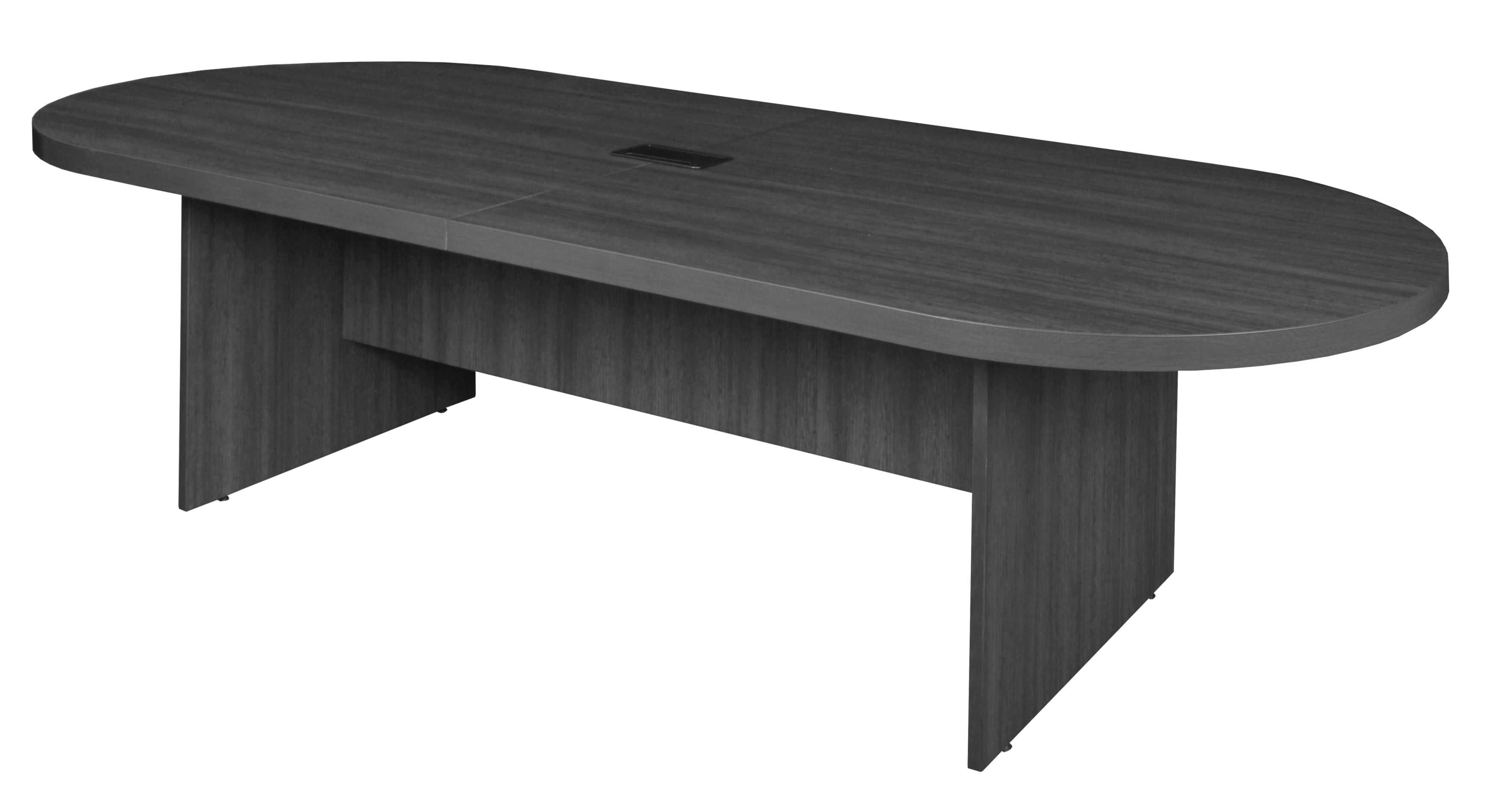 Legacy 120" Racetrack Conference Table with Power Data Grommet Ash Grey