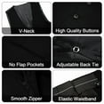 thumbnail image 2 of MAGE MALE Men's Slim Fit 3 Piece Suit One Button Solid Shawl Lapel Blazer Jacket Vest Pants Set, 2 of 6