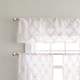 thumbnail image 3 of Better Homes & Gardens 3 Piece Sheer Quatrefoil Window Valance and Tier Set Blush, 3 of 5