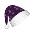 thumbnail image 2 of Balery Purple Snow Flakes Pattern Santa Hat Christmas Hat Funny Christmas Hat Christmas Knitted Beanie Hat For Men Women Adult, 2 of 6