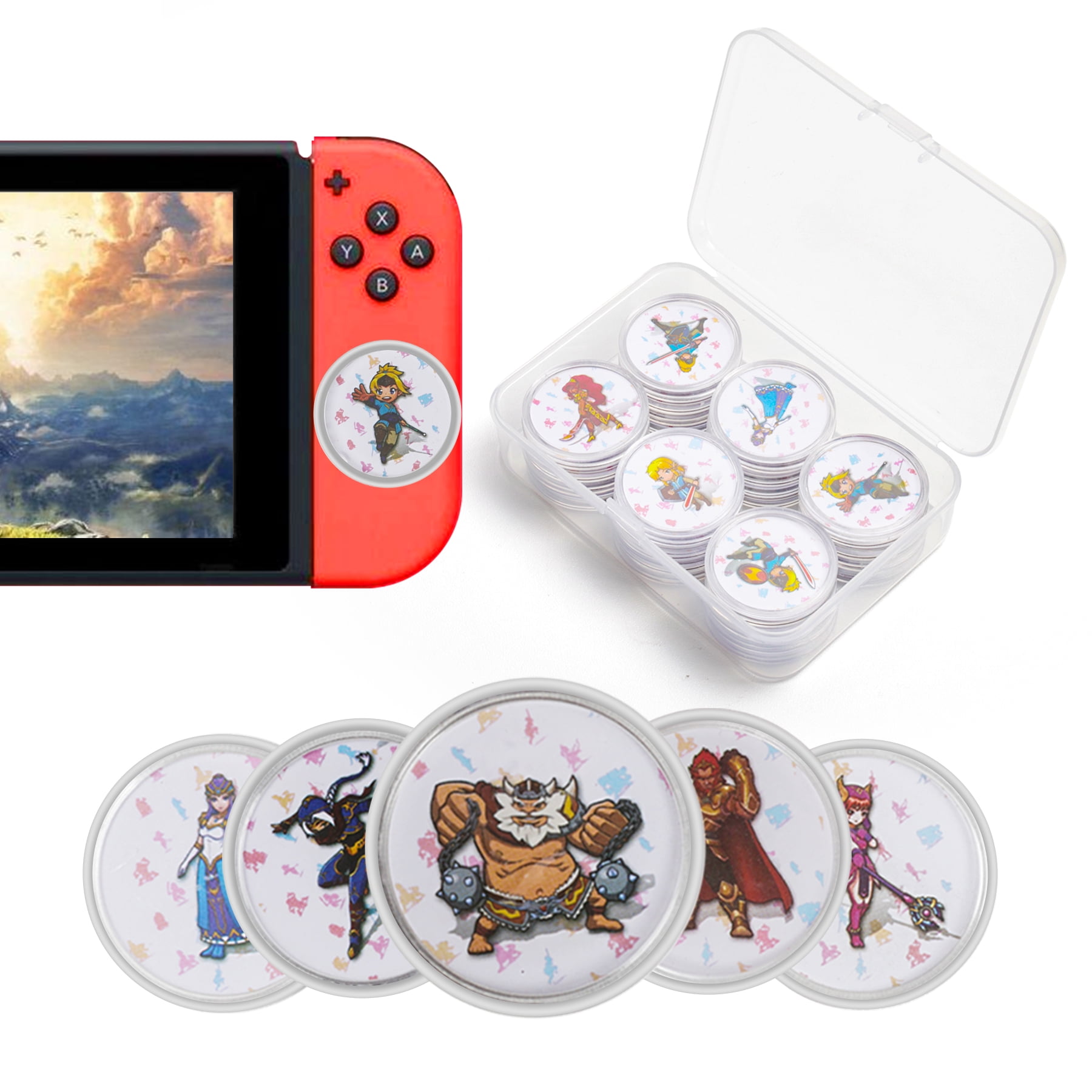 Dotsog 24 Pcs Mini Nfc Circular Cards For The Legend Of Zelda Breath Of The Wild Botw Switch Wii U Portable Crystal Case With Link S Awakening For Switch Lite Wii U Walmart Com