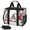 Multicolor 4, variant on Mexican Talavera Ceramic Tile Reusable Grocery Bag 33L Large Foldable Shopping Bag with Detachable Shoulder Strap & Mesh Pockets, for Beach Camping Travel, Mexico
