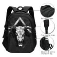 thumbnail image 3 of Cauagu White Black Sheep skull Print Travel Laptop with USB Charging Port,Extra Large Backpack College Backpack Business Work Bag Casual Daypack Perfert for Men Women, 3 of 7