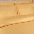 thumbnail image 3 of 400 Thread Count Egyptian Cotton Stripe Duvet Cover Set, Twin, Gold, 3 of 5