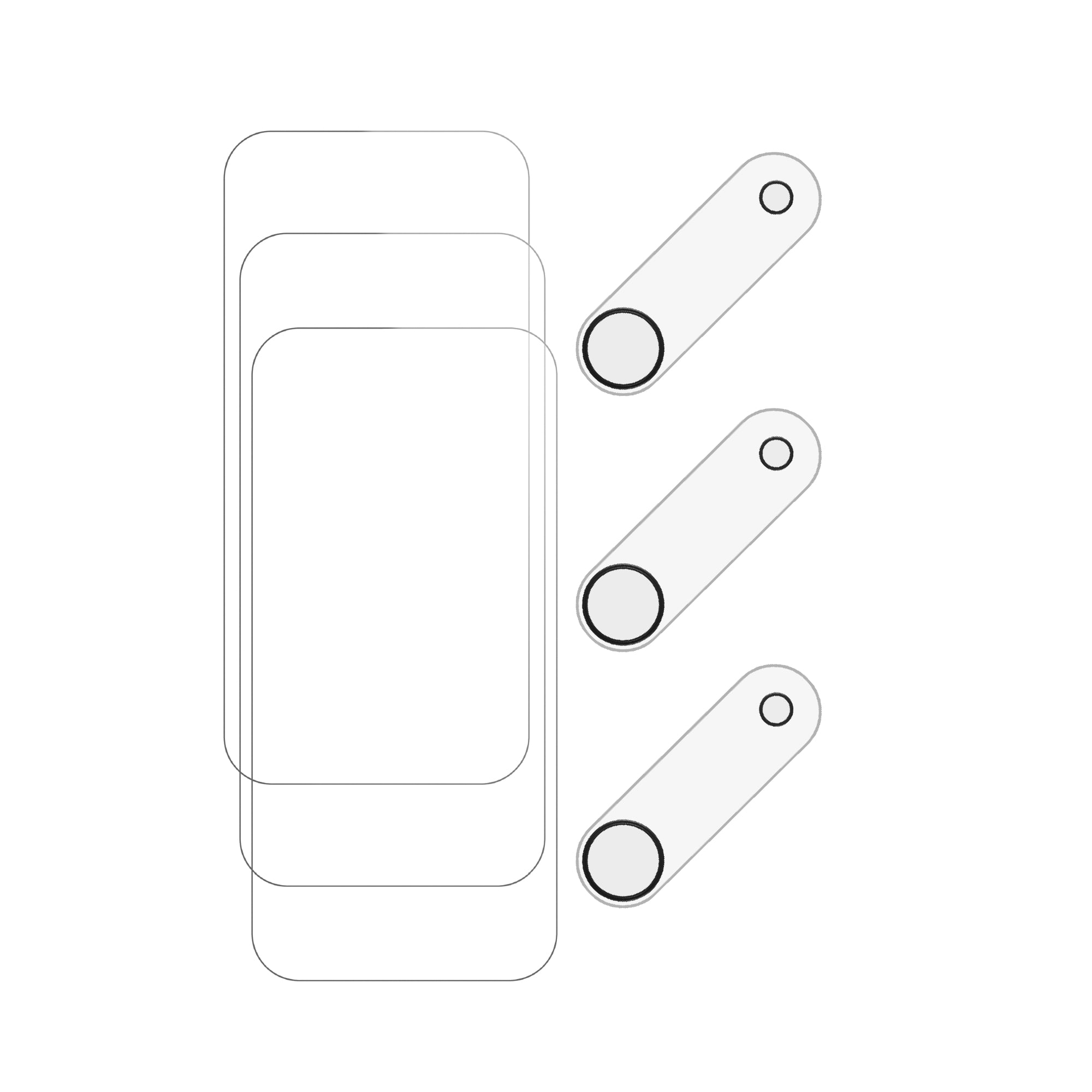 onn iPhone Air 3-Pack Glass Screen Protector with Camera Glass and Easy Installation Frame