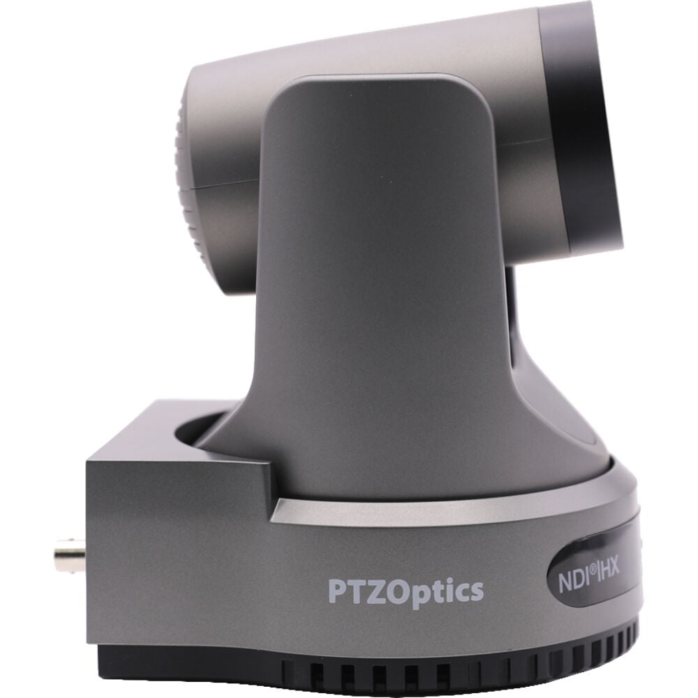 PTZOptics Move 4K SDI/HDMI/USB/IP PTZ Camera with 20x Optical Zoom (Gray) (PT20X-4K-GY-G3) + Universal Wall Mount (Black) + Lens Cleaning Kit + HDMI Cable + Ethernet Cable + Color Wire Ties